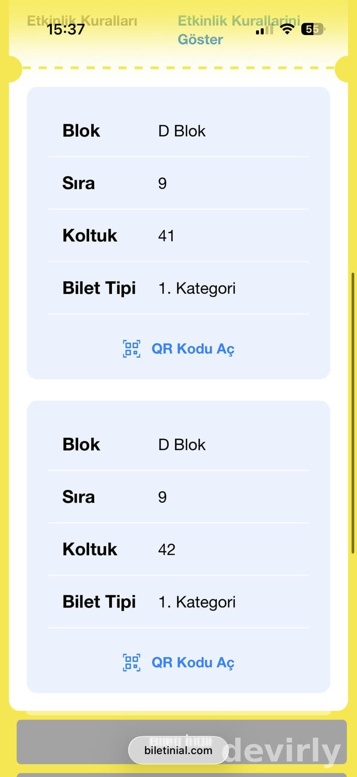 Blue Ankara Konseri 2 bilet, görsel 1 / 1