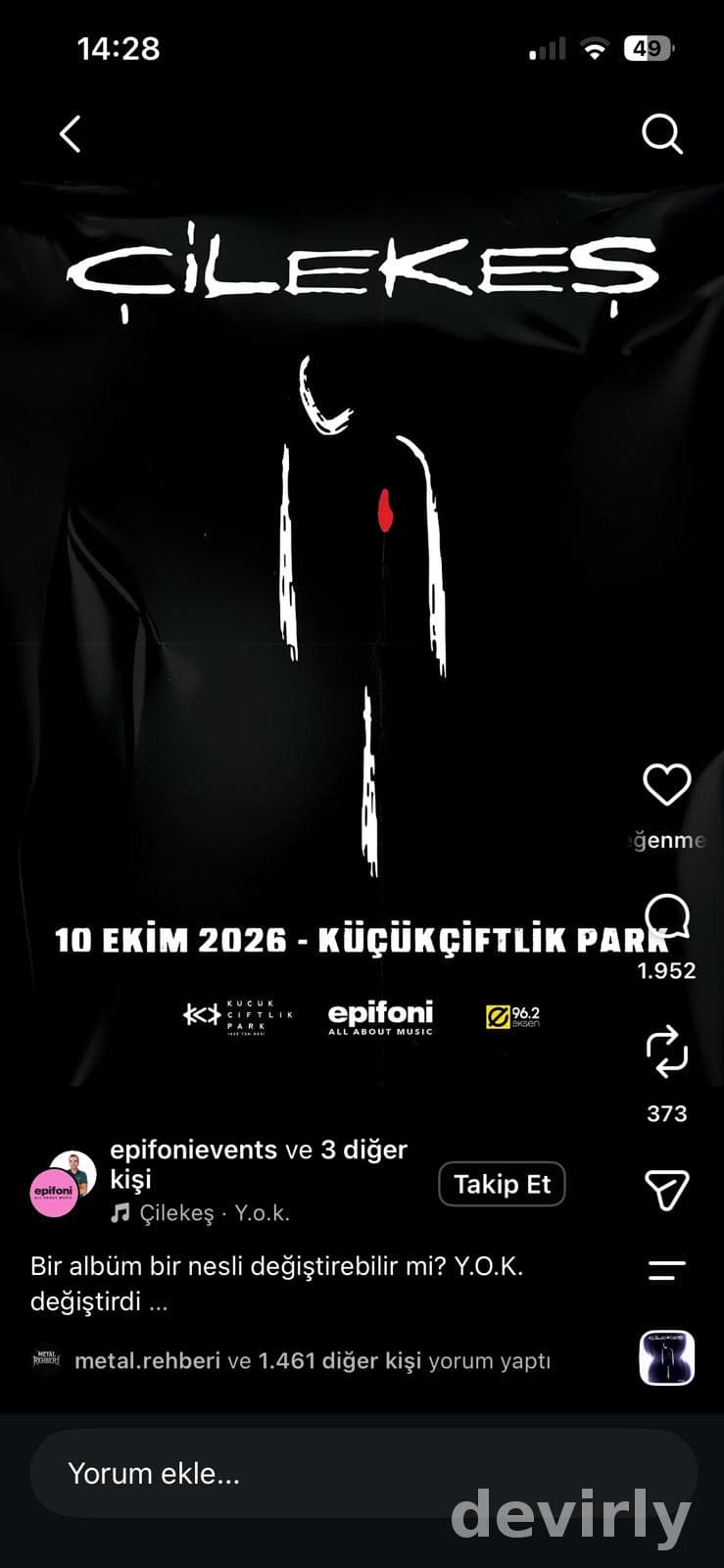 Çilekeş 10 Ekim 2026 İstanbul Konseri, görsel 1 / 1